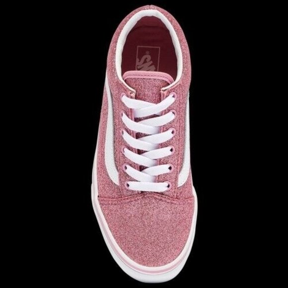 Vans Girl's Skate Pink Glitter Sneakers Size 3.5 Big Kid's - Picture 4 of 5